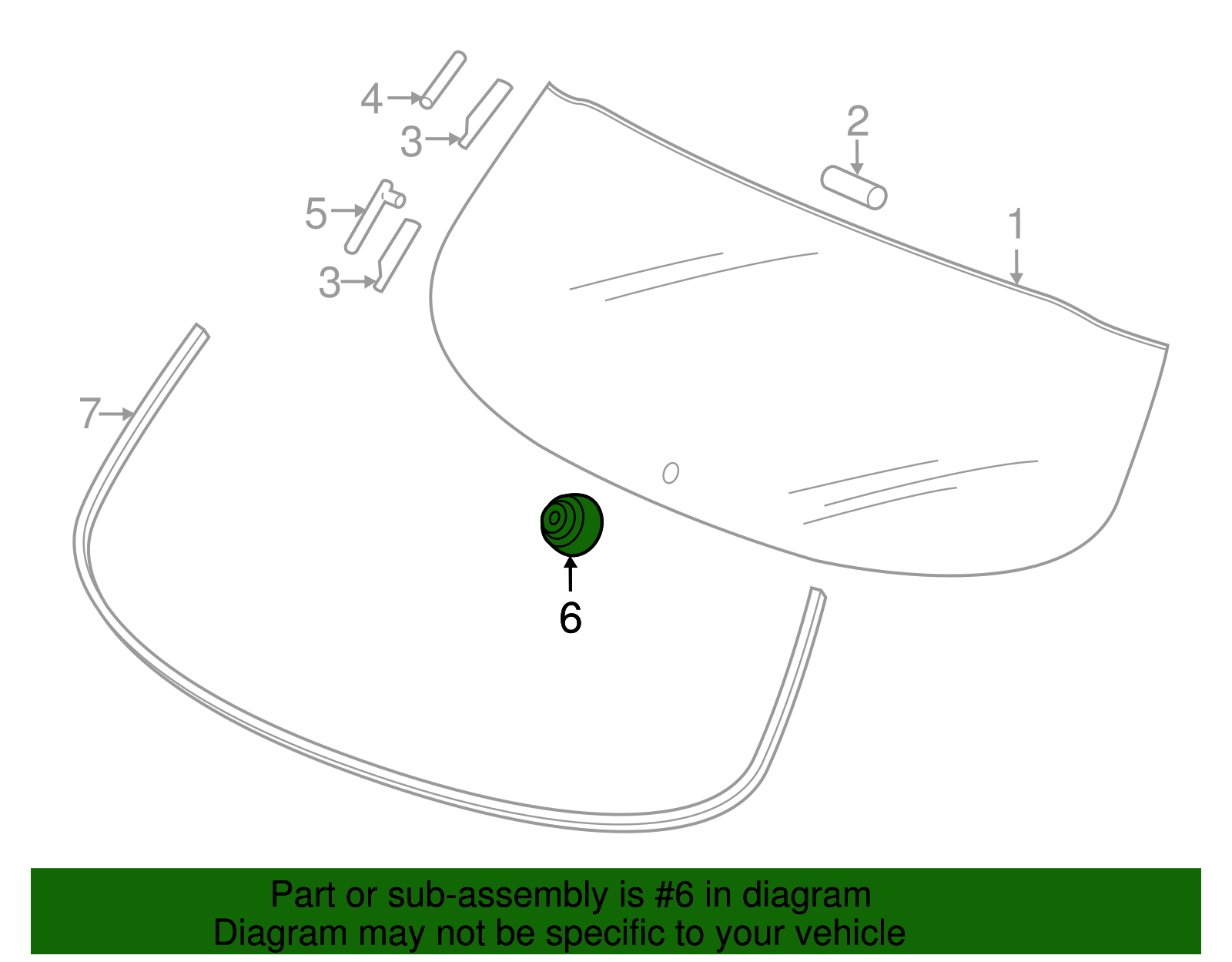 76711-TG7-A01 - Pivot Cap 2016-2022 Honda Pilot | Honda Parts Online