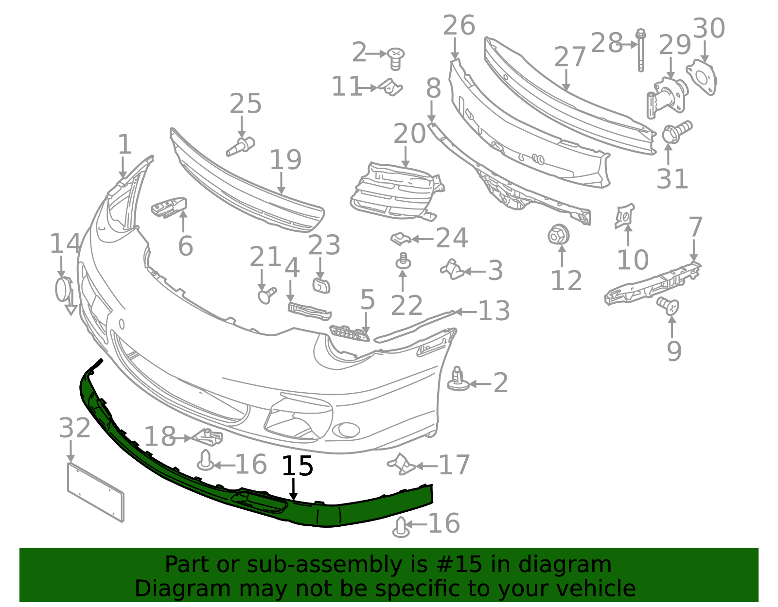 2007-2013 Porsche 911 Front Spoiler 997-505-557-16-01C | Parts