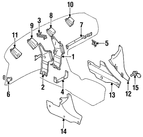 Instrument Panel Components for 1998 Mitsubishi Galant #0