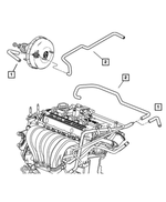 5080778AA - Service Brakes: Brake Booster Vacuum Hose for Mopar Image