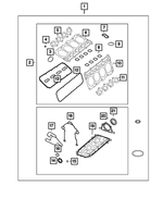 68294132AB - 5.7L HEMI Gas; Engine: Long Block Engine Gasket Kit for Mopar Image