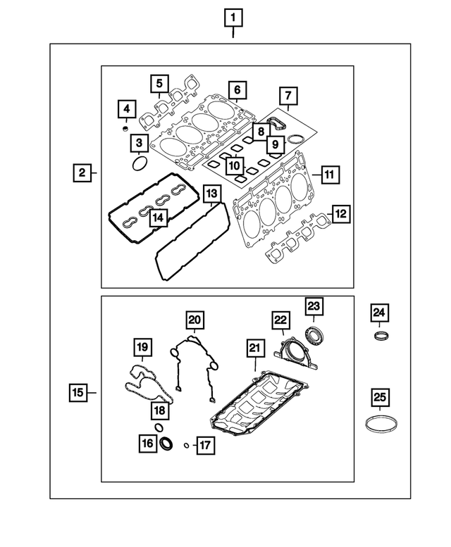 68417512AB - Engine: Engine Gasket Kit for Mopar Image