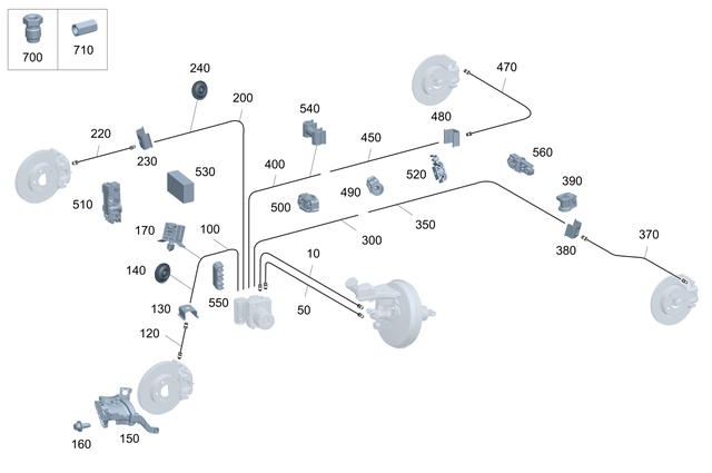 2474203100 - Brakes: Brake Line for Mercedes-Benz: 180A, 180b, 220a, A220, A35 AMG, CLA250, CLA35 AMG, CLA45 AMG, CLA45 AMG S, EQB 250+, EQB 300, EQB 350, GLA250, GLA35 AMG, GLA45 AMG, GLB250, GLB35 AMG Image image