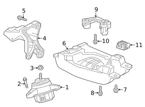 Engine & Trans Mounting for 2017 Cadillac CT6 #0
