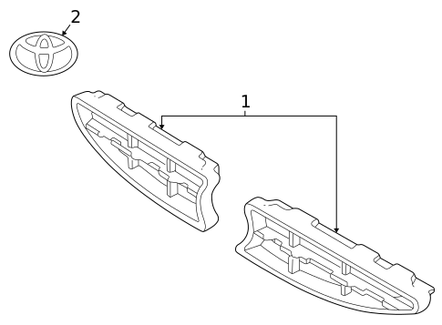 Grille & Components for 2000 Toyota Corolla #0