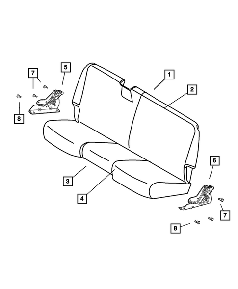 Rear Seats- Folding and Quad for 2002 Dodge Ram 1500 #1