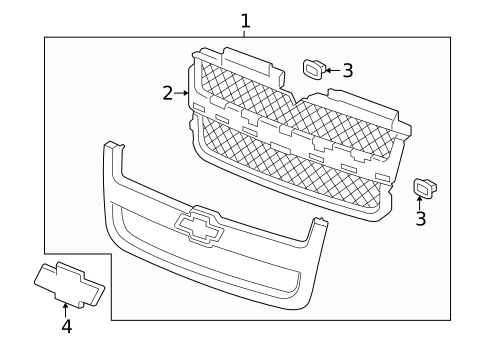 Grille for 2007 Chevrolet Trailblazer #0