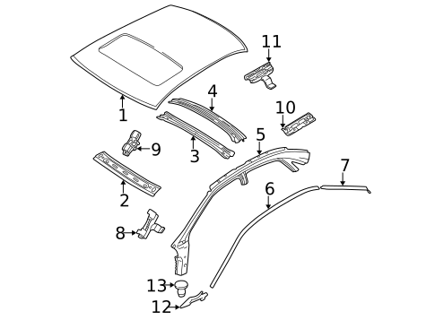 Exterior Trim - Roof for 2006 Volvo S60 #0