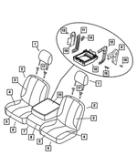 1RT35XDVAA - Interior Trim: Front Headrest for Dodge: Ram 1500, Ram 2500, Ram 3500 | Ram: 1500, 2500, 3500 Image