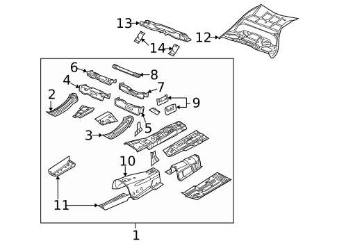 Floor & Rails for 2006 Dodge Charger #0