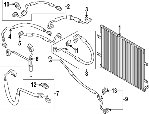Condenser, Compressor & Lines for 2025 Volkswagen ID.4 #1