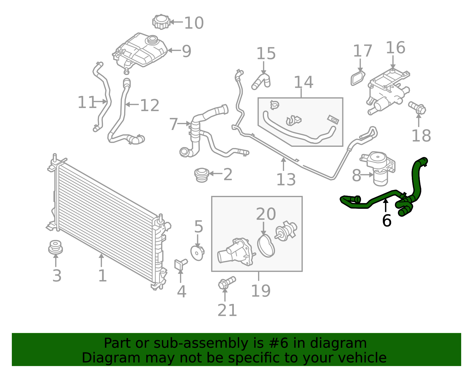 2010-2013 Ford Transit Connect Upper Hose 9T1Z-8260-C | OEM Parts