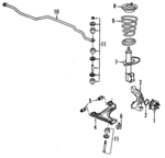 14039143 - Suspension: Suspension Stabilizer Bar Link Kit for Buick: Skyhawk, Skylark, Somerset, Somerset Regal | Cadillac: Cimarron | Chevrolet: Beretta, Corsica | Oldsmobile: Calais, Cutlass Calais, Firenza | Pontiac: Grand Am Image