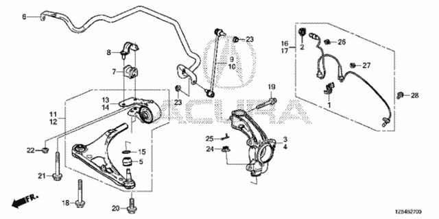 Front Knuckle for 2014 Acura MDX #0