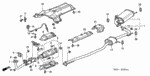 18213S84L00 - Electrical/Exhaust/Heater/Fuel: STAY, EX. PIPE for Honda Image