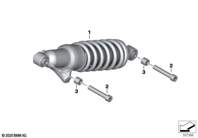33548358434 - : Spring Strut, Rear        for BMW-Motorrad Image