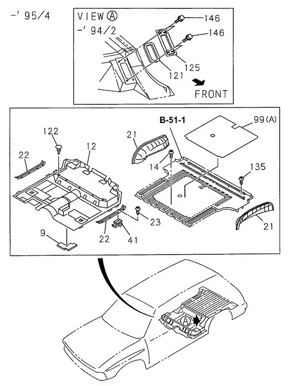 Rear Floor Mat for 1995 Honda Passport #0