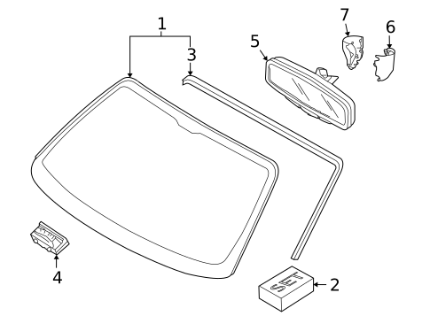 Glass - Windshield for 2008 Porsche Boxster #0