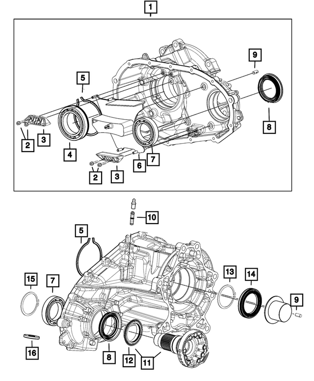 68731609AA - Transfer Case and Power Transfer Unit: Front Case Half for Mopar Image image