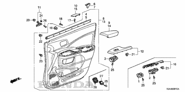 Front Door Lining for 2016 Honda CR-V #0