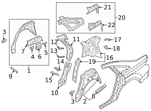 Inner Structure for 2023 Audi A8 Quattro #0