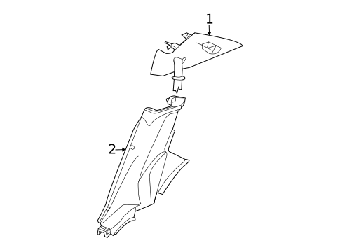 Interior Trim - Quarter Panels for 2014 Dodge Avenger #0