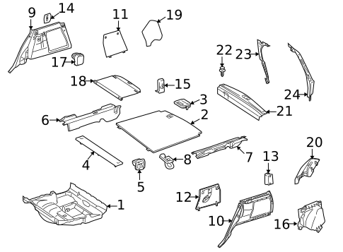 Interior Trim - Rear Body for 2009 Mercedes-Benz ML320 #0