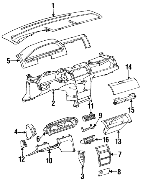 Instrument Panel for 1991 Saturn SL1 #0