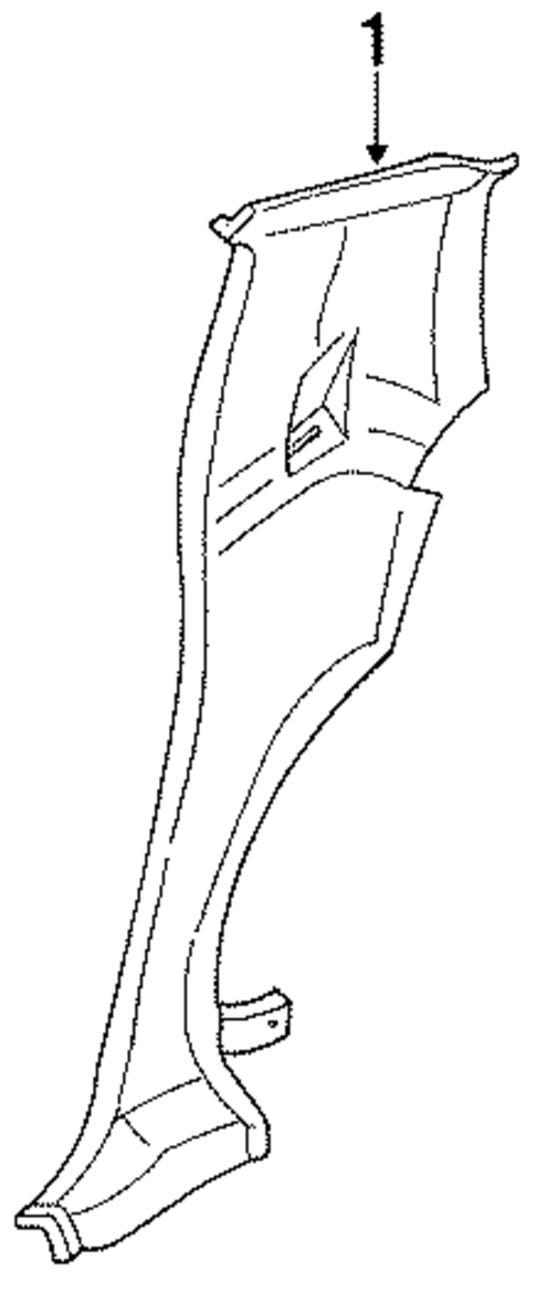 Interior Trim - Quarter Panels for 1990 Dodge Spirit #0