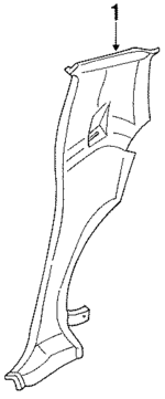 AT90HD5 - Body: Rear Quarter Trim for Chrysler: LeBaron | Dodge: Spirit Image