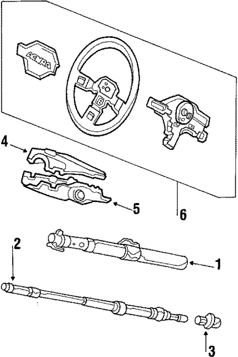 Steering Column & Wheel for 1986 Acura Integra #0