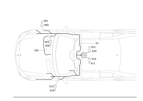 Electric Cable Used for Rear Space Air Conditioner for 2010 Mercedes-Benz S550 #0