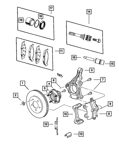 Front Brakes for 2004 Dodge Caravan #0