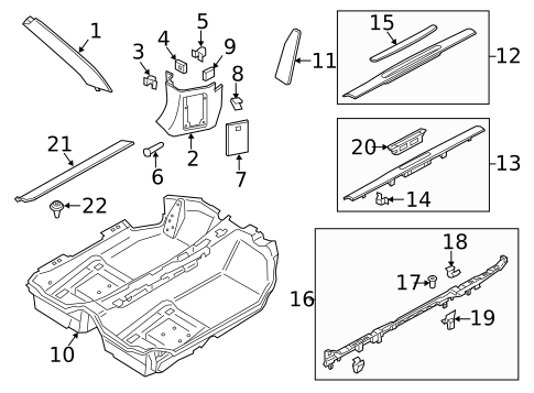 Interior Trim - Pillars for 2016 Porsche Cayman #0