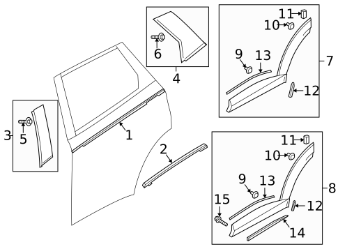Exterior Trim - Rear Door for 2014 Mazda CX-5 #1