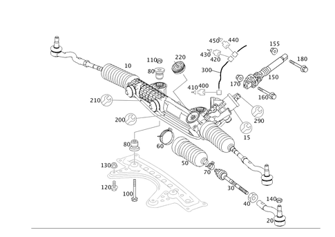 Steering Gear and Steering Linkage for 2007 Mercedes-Benz CLS550 #0