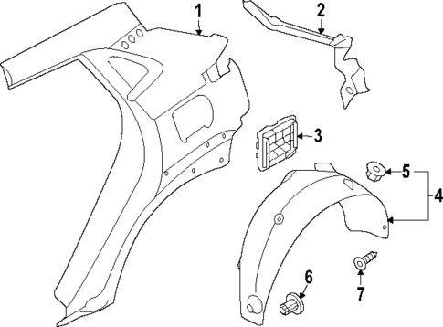 Quarter Panel & Components for 2024 Hyundai Kona Electric #0