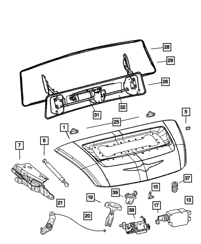 1CE53TZZAB - : Outer Spoiler Panel for Mopar Image