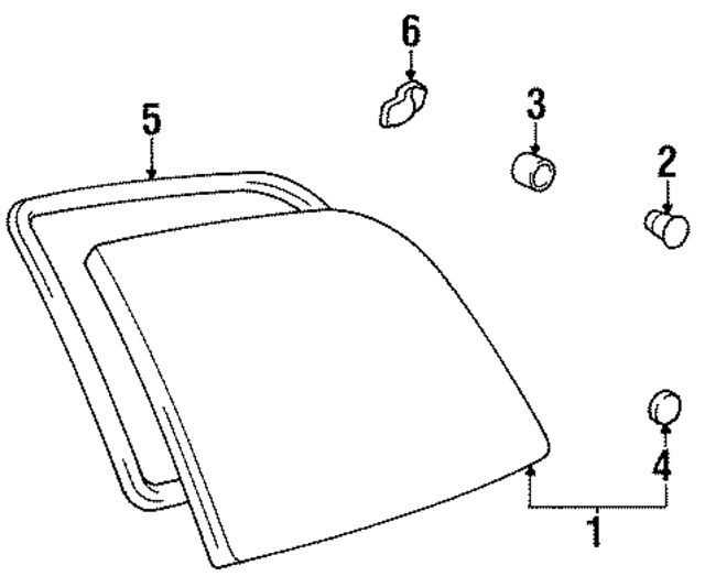 6207428012 - Body: Glass for Toyota Image