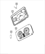 68073404AA - Interior Trim: Dome Lamp Bracket for Mopar Image