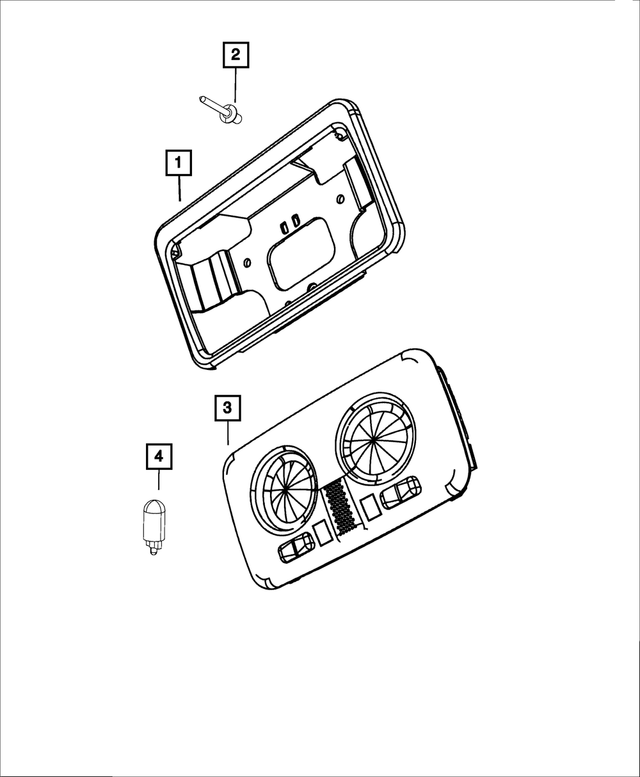 68087059AA - Interior Trim: Dome Lamp Bracket for Mopar Image