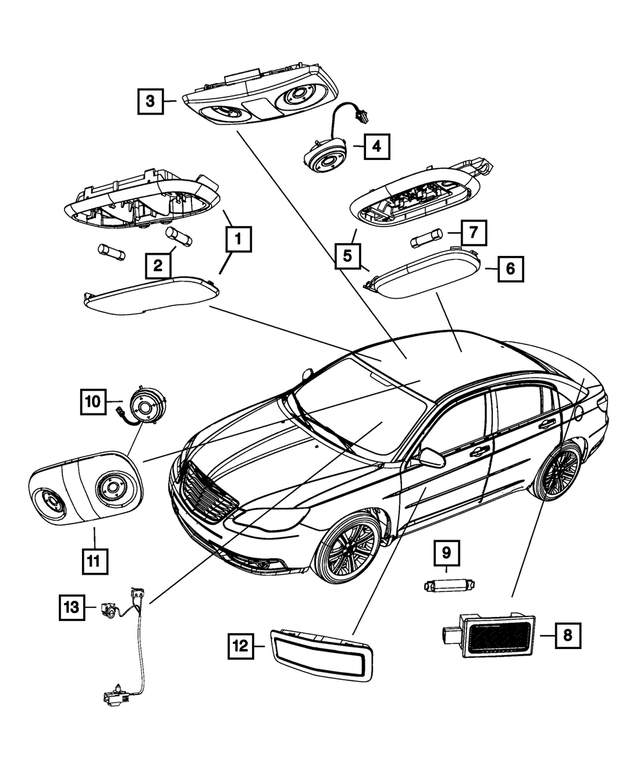 68101617AA - Electrical: Courtesy Lamp for Mopar Image