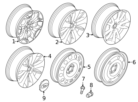 Wheels for 2017 Ford Special Service Police Sedan #1