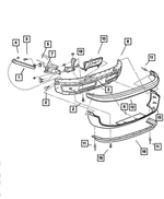 55234724 - Frames and Bumpers: Front Bumper Bracket, Right for Dodge: Ram 1500, Ram 2500, Ram 3500 Image