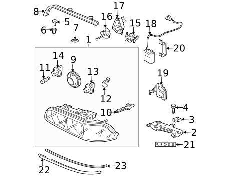 Bulbs - Chassis for 2001 BMW 540i #2