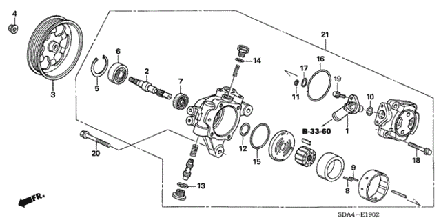 P.S. Pump (L4) ('06) for 2006 Honda Accord #0