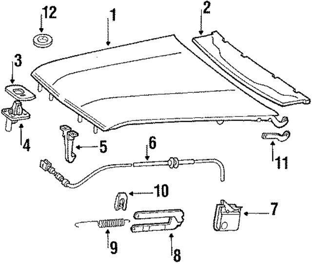 1078800359 - : Hood Release Cable for Mercedes-Benz Image