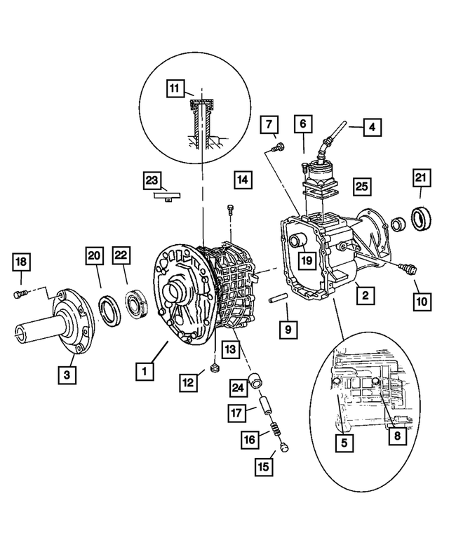 5019023AA - Manual Transmission 5 Speed: Transmission Bushing for Dodge: Dakota, Ram 1500, Ram 2500, Ram 3500 | Jeep: Liberty Image