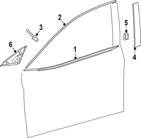 Exterior Trim - Front Door for 2025 Toyota Camry #0