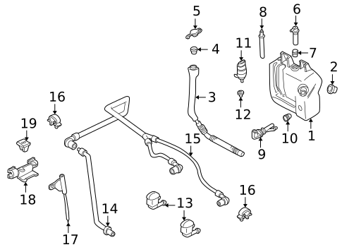 Washer Components for 2000 BMW 528i #0